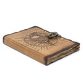 Leather Pentagon & Skull with Burns Detail Notebook (7x5"), additional view