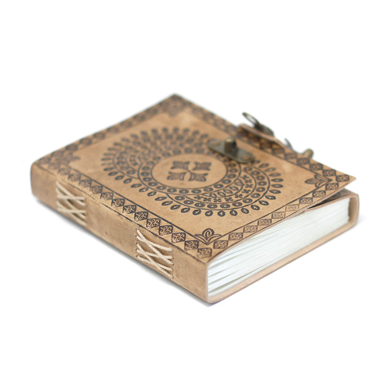 Leather Blue Mandala Notebook (7x5"), alternate view