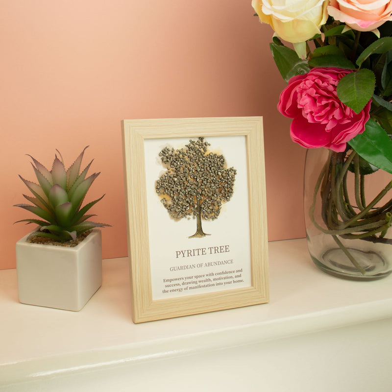 Gemstone Picture - Tree of Life - Pyrite (20x14.7x1cm), alternate view