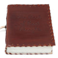 Leather Book of Thoughts with Wrap Notebook (6x4"), close-up detail
