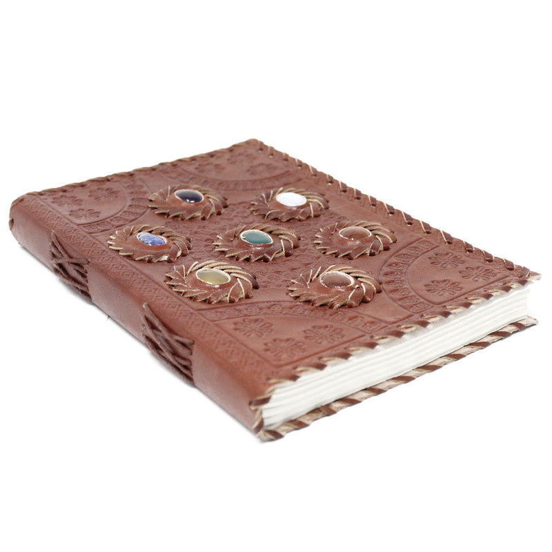 Leather Chakra Stone Notebook (6x9"), alternate view