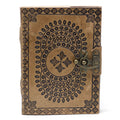 Leather Blue Mandala Notebook (7x5"), side angle