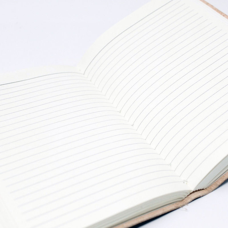 Leather Moonstone with Belts Notebook (6x4"), side angle