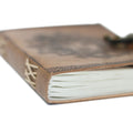 Leather Greenman Notebook (6x8"), rear view