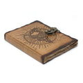 Leather Pentagon & Skull with Burns Detail Notebook (7x5"), alternate view