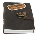 Leather Black Confessions with Lock Notebook (7x5"), alternate view