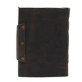 Leather Black Confessions with Lock Notebook (7x5"), rear view
