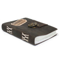 Leather Black Confessions with Lock Notebook (7x5"), in display