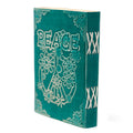 Leather Green Peace with Lock Notebook (7x5"), packaging shot