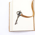 Oiled Tan Leather & Key - 200 pages - 13x18cm, rear view