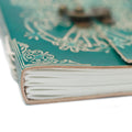 Leather Green Peace with Lock Notebook (7x5"), in display