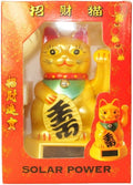 Solar Powered Money Cat, close-up detail
