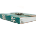 Leather Green Peace with Lock Notebook (7x5"), size reference