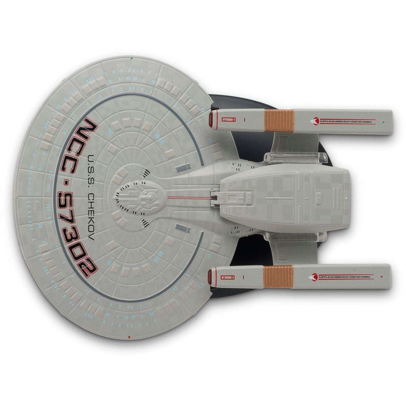 U.S.S. Chekov Springfield Class Model Die-Cast Ship (Eaglemoss / Star Trek), in display