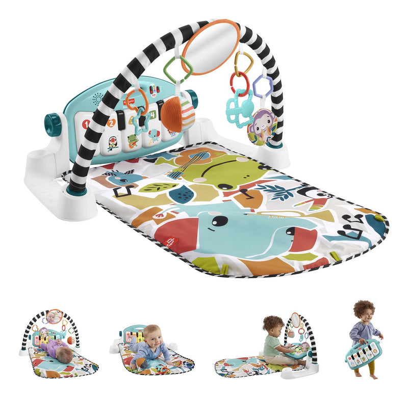 Fisher Price Glow and Grow Kick and Play Gym - Blue - Image