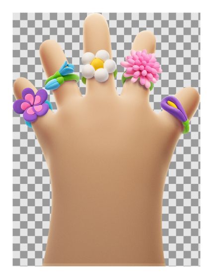 Hey Clay Bijou Flower Rings 5 Cans