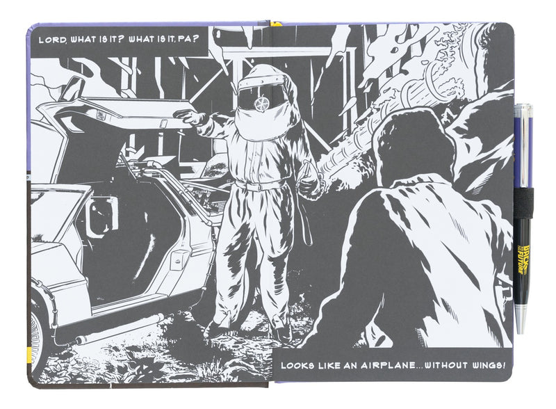 Back to the Future Premium A5 Notebook with Pen side angle