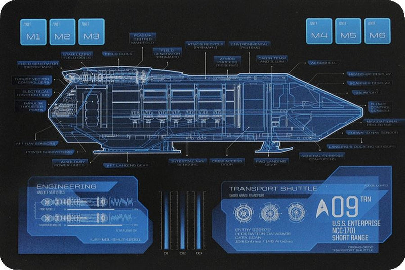 Transport Shuttlecraft Model Diecast Shuttlecraft Ship (Eaglemoss / Star Trek), close-up detail