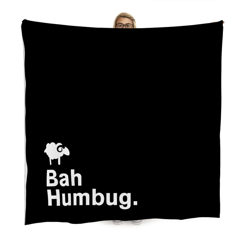 Bah Humbug - Xmas - Fleece Blanket collectible from https://britishmade.gifts/