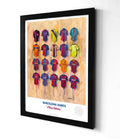 Barcelona Shirts A3 collectible from Terry Kneeshaw Art
