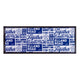 Leeds - Word Montage - White & Blue - Bar Runner