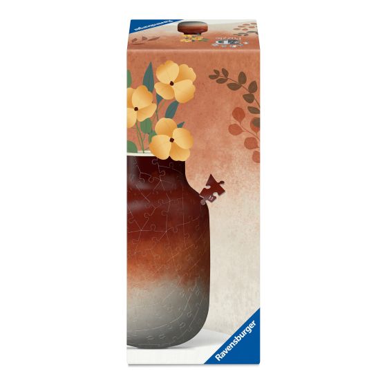 3D Puzzle Vase Gradient Brick - Red