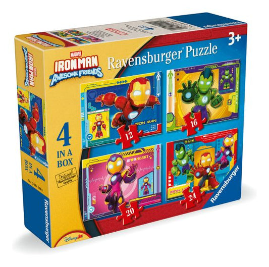 Iron Man & His Awesome Friends 4 in a Box Jigsaw Puzzles
