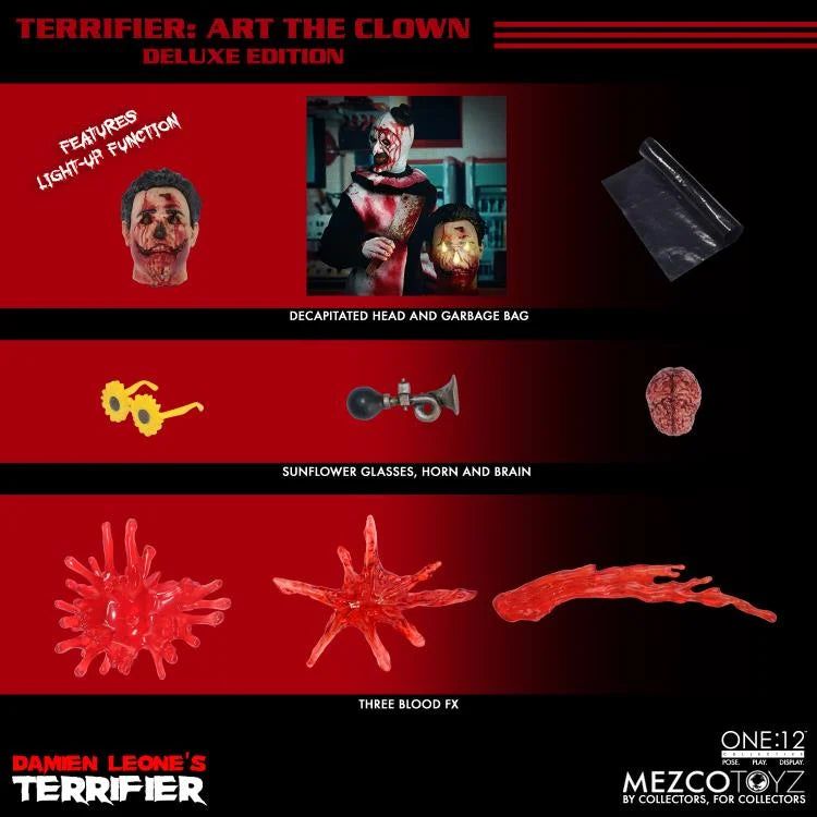 Terrifier One:12 Collective Art the Clown (Deluxe Edition) Action Figure