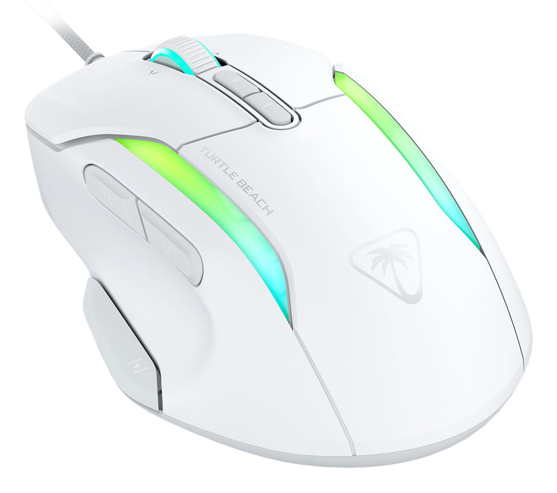 Turtle Beach Kone II Wired RGB Gaming Mouse Arctic White side angle