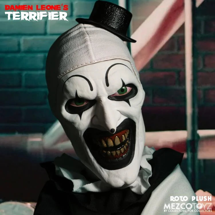 Terrifier Mezco Designer Series Art the Clown Roto 18" Plush Doll