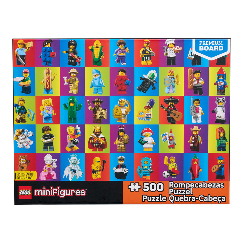 Lego Minifigures Collage Puzzle Assorted 500 Piece Jigsaw Puzzle (Case of 4)
