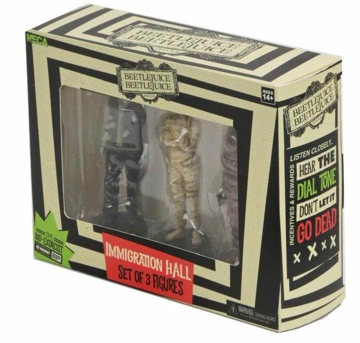 NECA Beetlejuice, Beetlejuice Immigration Hall 3-Piece Figure Set