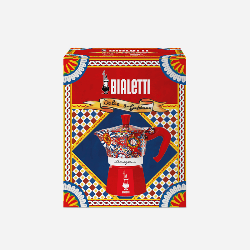 Bialetti X Dolce&Gabbana Sicilian Cart Moka Express, packaging shot