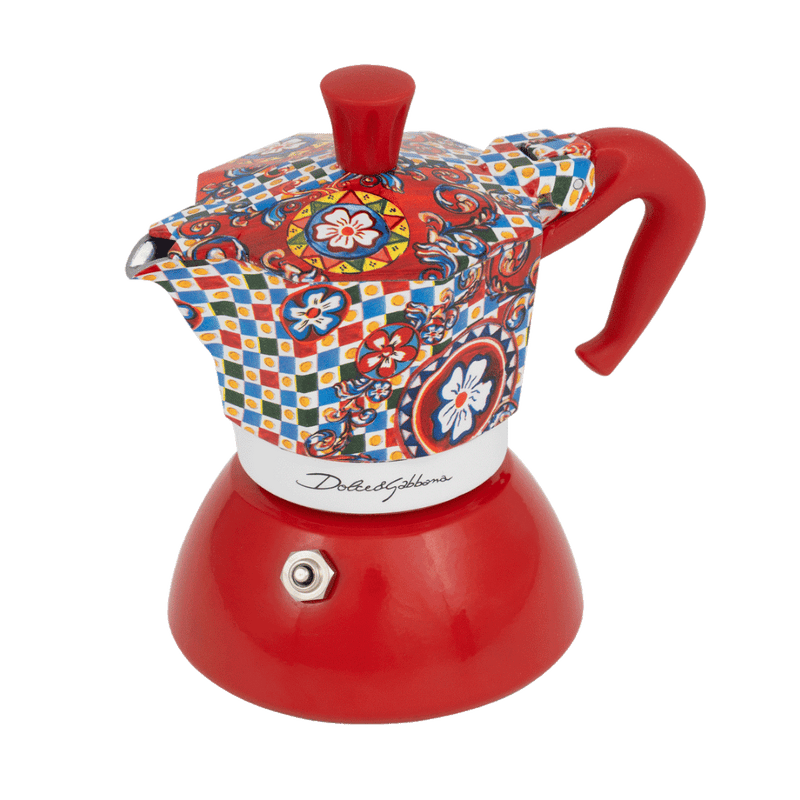 Bialetti X Dolce&Gabbana Sicilian Cart Moka Induction, close-up detail