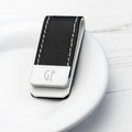 Personalised Black Leather Money Clip