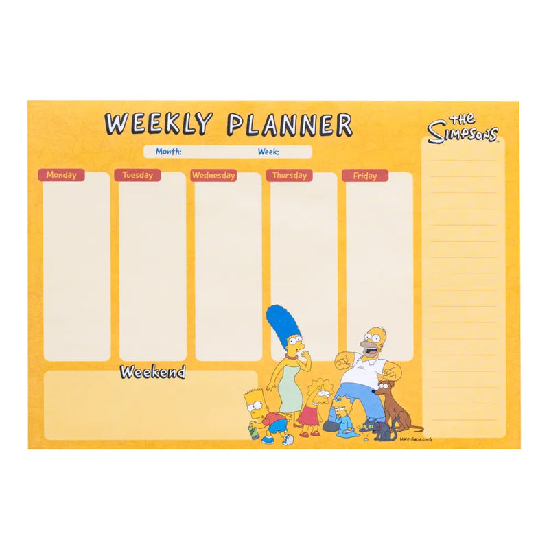 The Simpsons A4 Weekly Planner