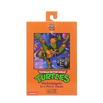 NECA Teenage Mutant Ninja Turtles Cartoon Michaelangelo (VHS) Ultimate 7” Action Figure