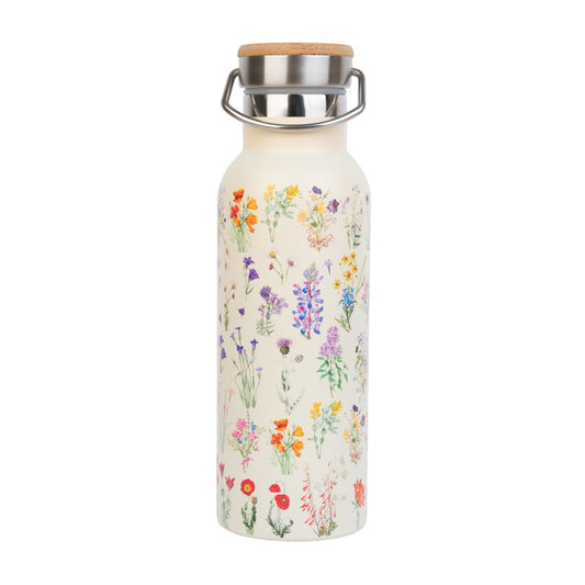 Wild Flowers Metal Bottle with Handle