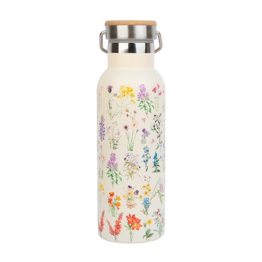 Wild Flowers Metal Bottle with Handle