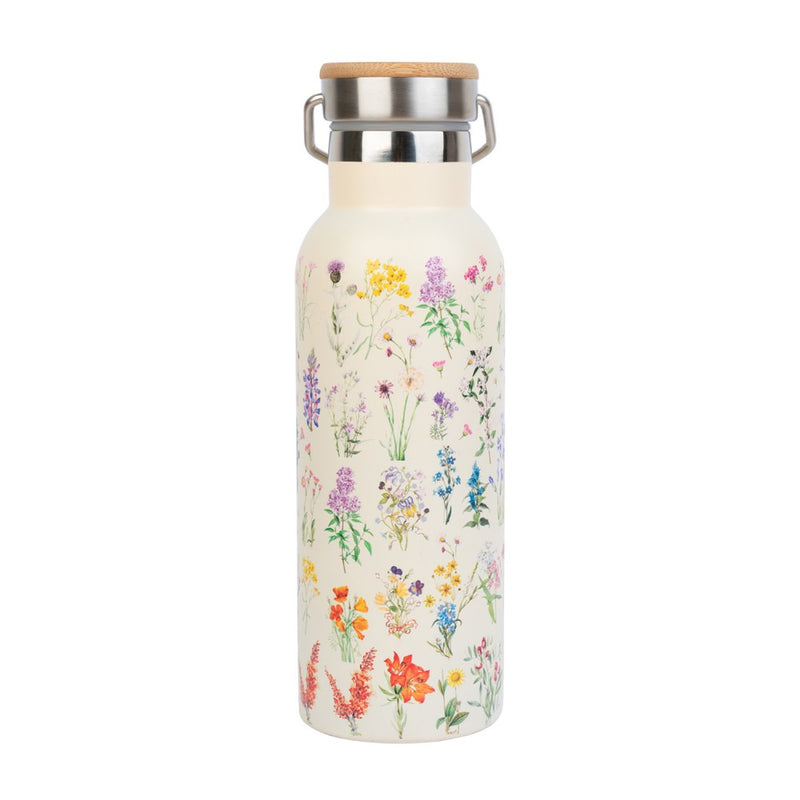 Wild Flowers Metal Bottle with Handle