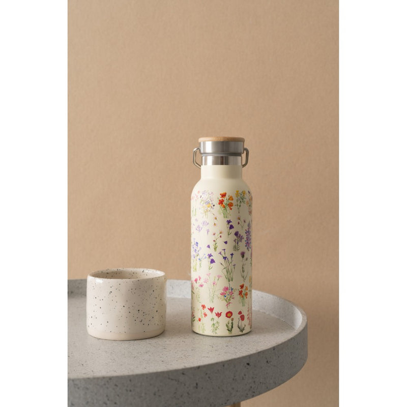 Wild Flowers Metal Bottle with Handle