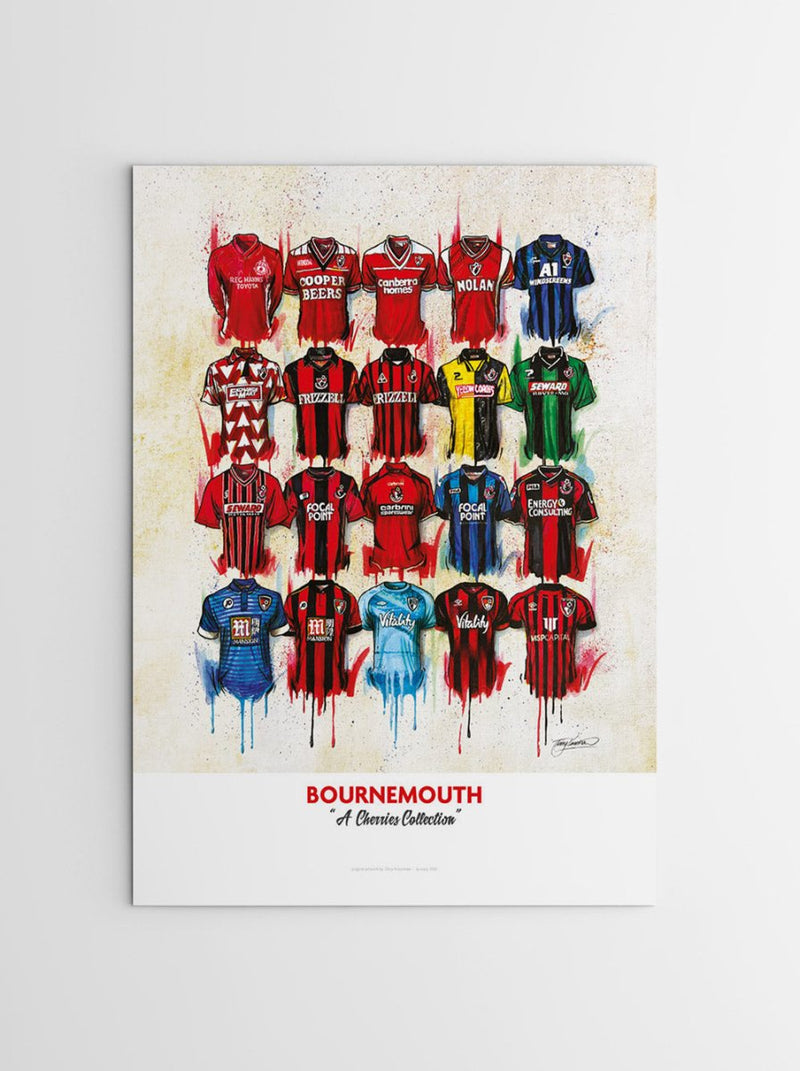 Bournemouth Shirts - A2 Signed Limited Edition Prints, alternate view