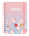 BT21 Cherry Blossom A5 Hardcover Notebook 180 Pages