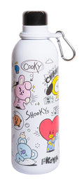 BT21 Stainless Steel Bottle 500ml with Carabiner Ring