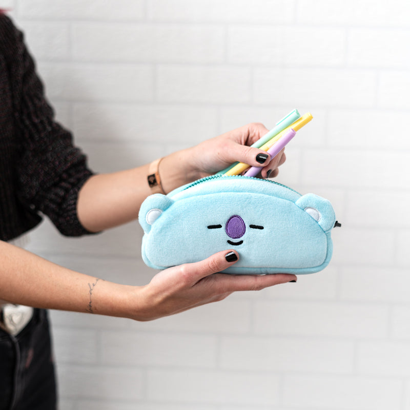 BT21 Koya Plush Pencil Case with Embroidered Details design detail