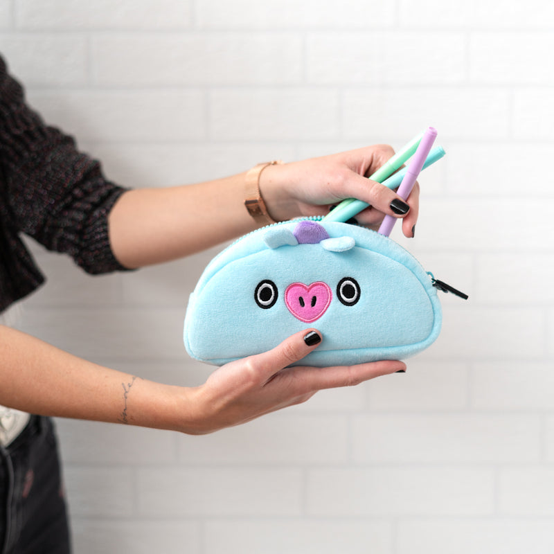 BT21 Mang Plush Pencil Case with Zip 20 x 9 x 5cm design detail