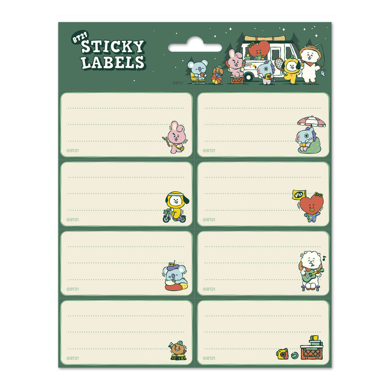 BT21 Self-Adhesive Labels Pack of 16 Different Designs