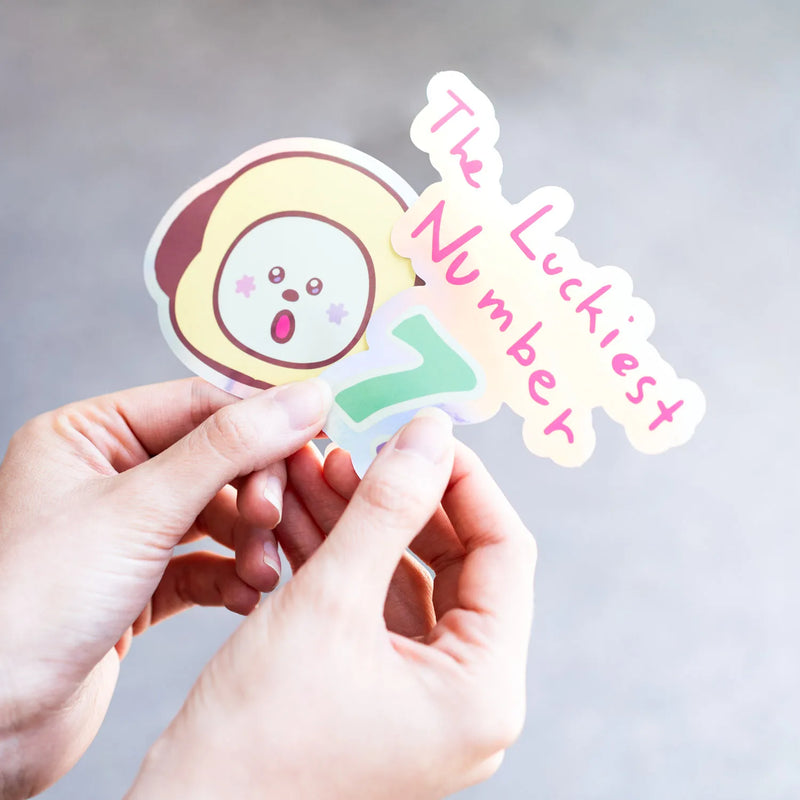 BT21 The Journey Chimmy Vinyl Stickers Pack of 2 side angle