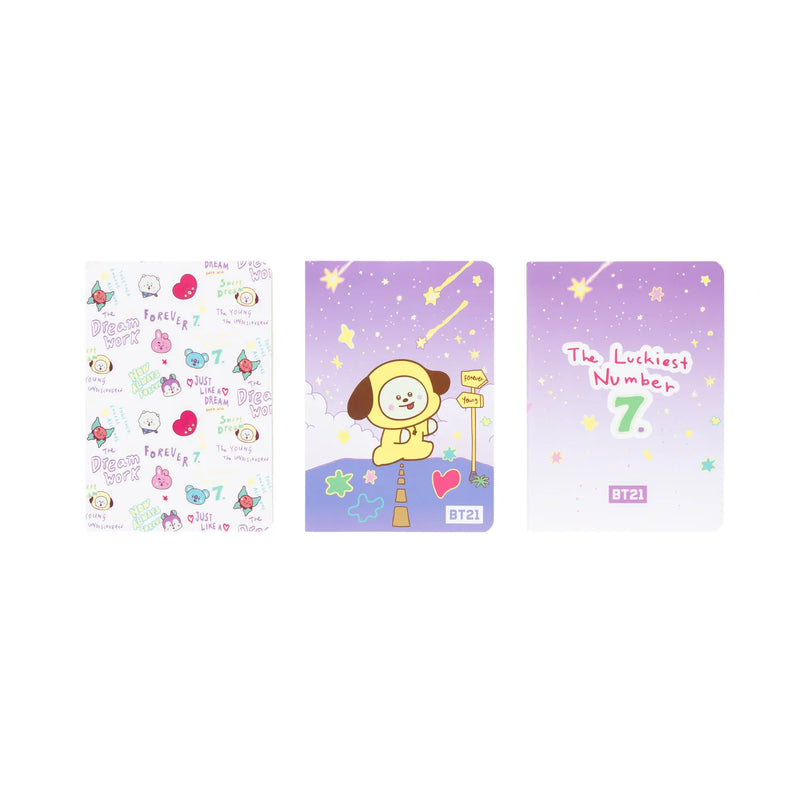 BT21 The Journey Chimmy Pack of 3 A6 Soft Cover Notebooks alternate view