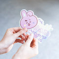 BT21 The Journey Cooky Vinyl Stickers Pack of 2 side angle